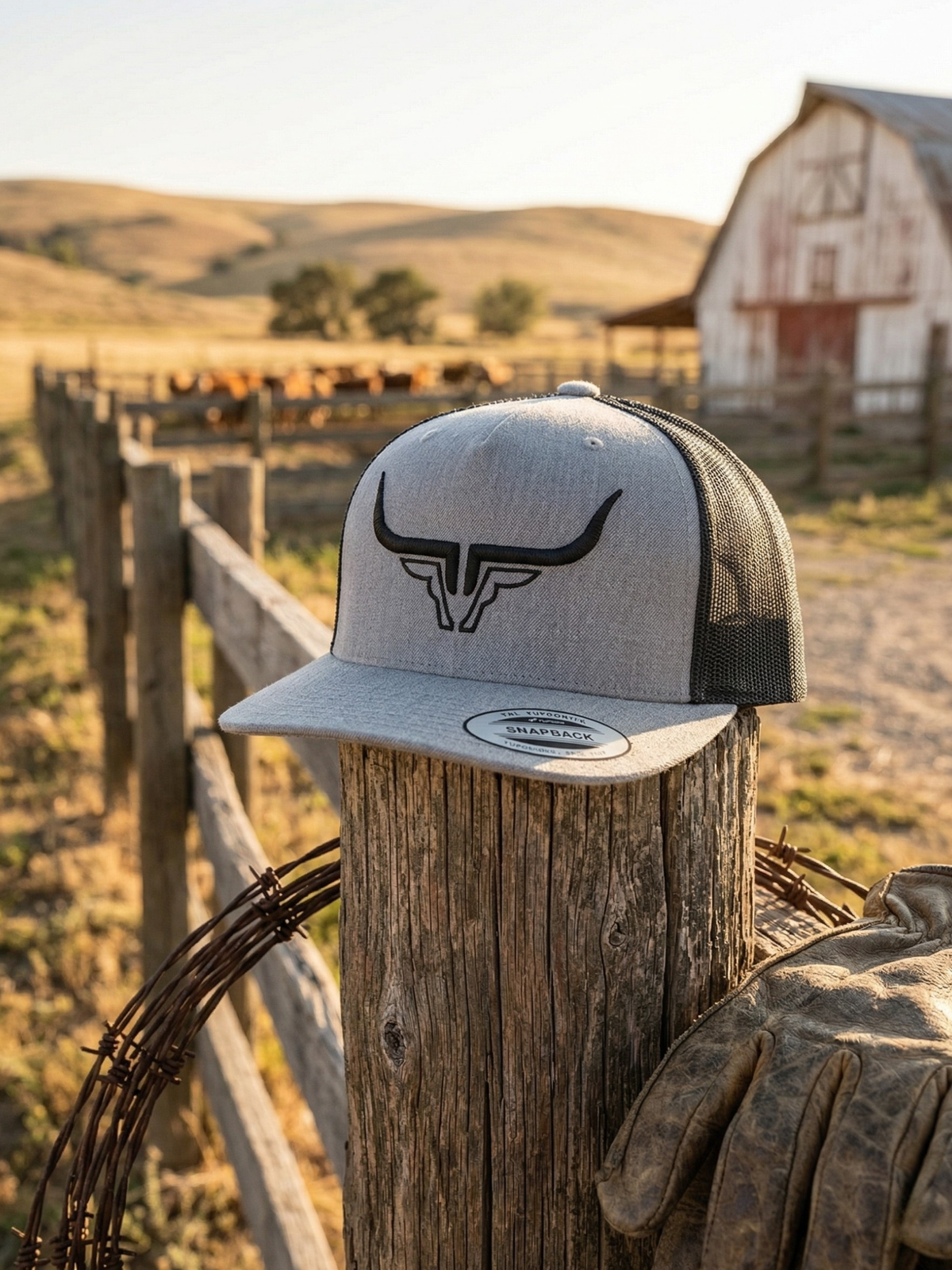 Steel Horn Basic Logo Black Gray Black