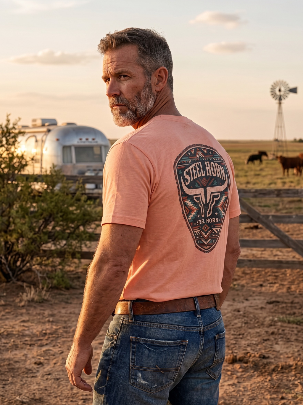 Aztec Steel Horn Logo Tee