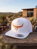 Steel Horn Basic Logo White-Orange Hat