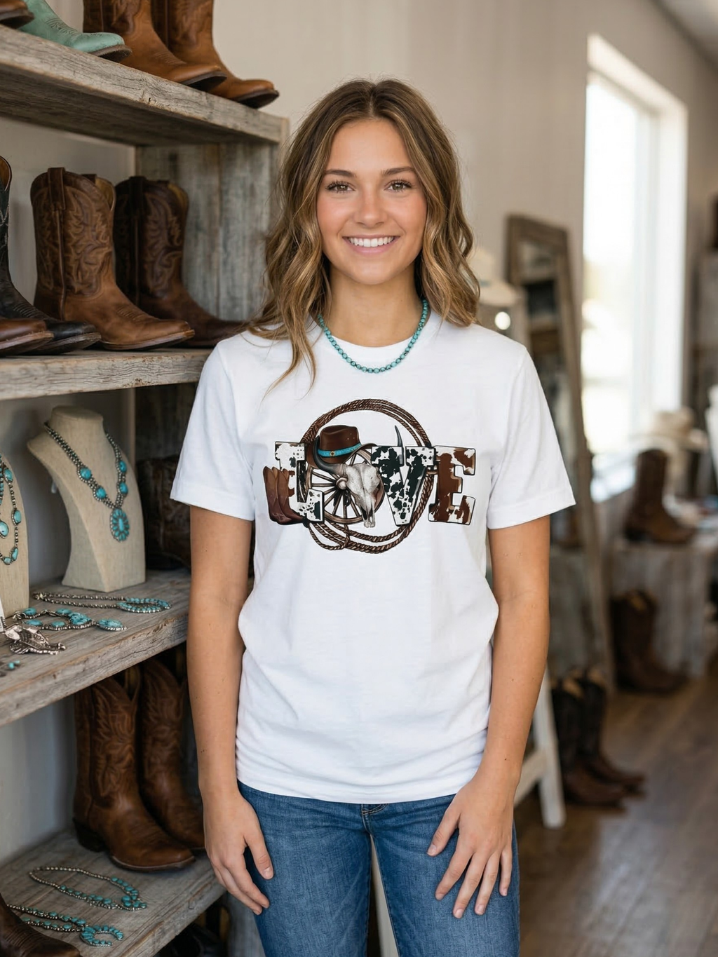 Love Cow Print Tee