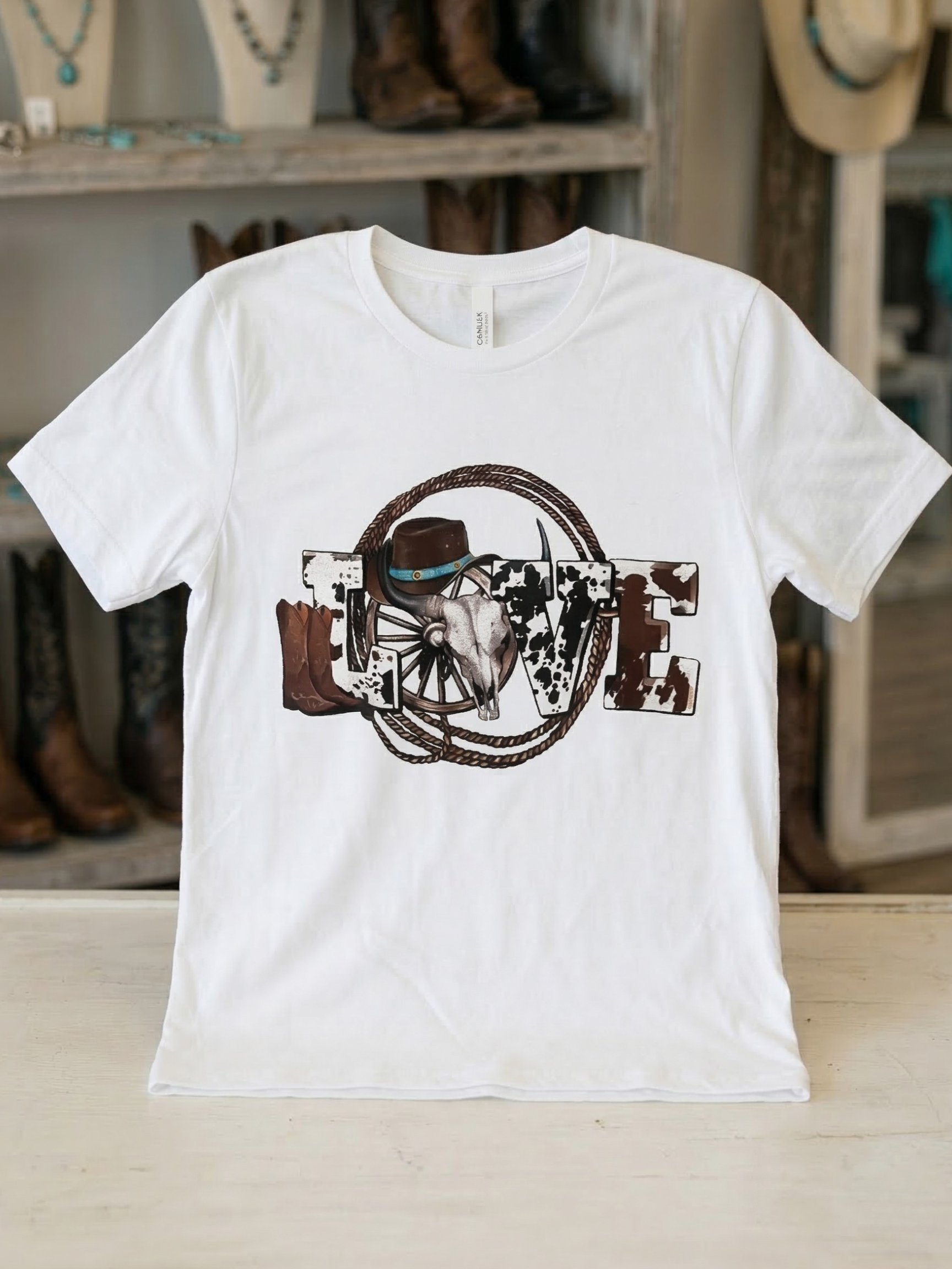 Love Cow Print Tee