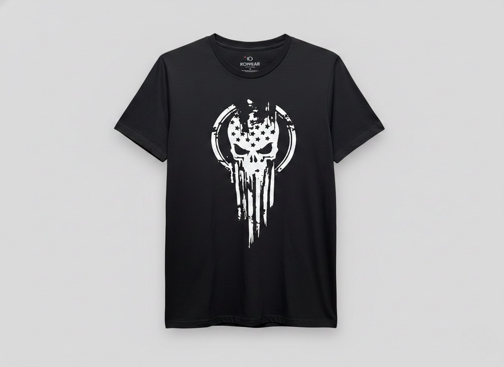 Patriot Skull Tee - Black