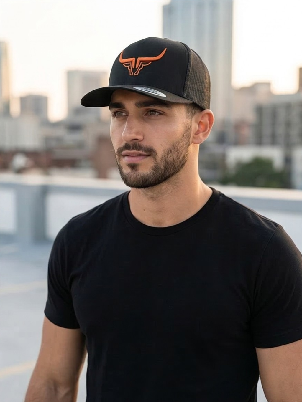 Steel Horn Basic Logo Black - Orange