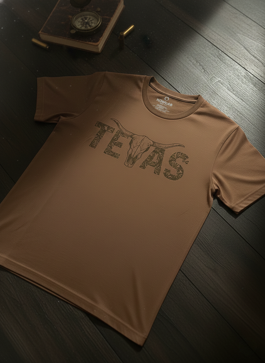 Texas Textured Skull Tee