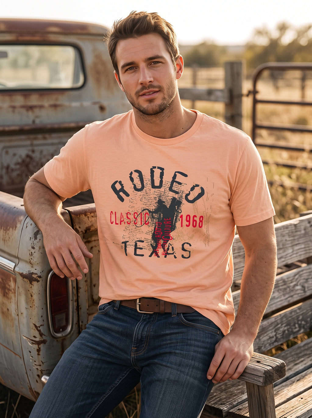 Rodeo Classic Texas Tee - Pink