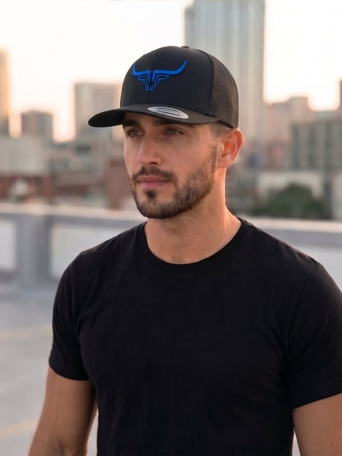 Steel Horn Basic Logo Black - Blue