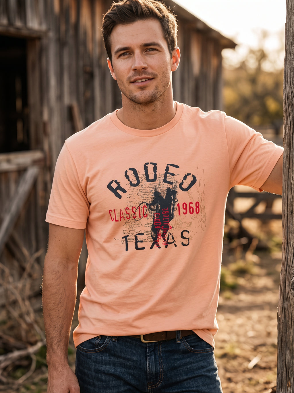 Rodeo Classic Texas Tee - Pink