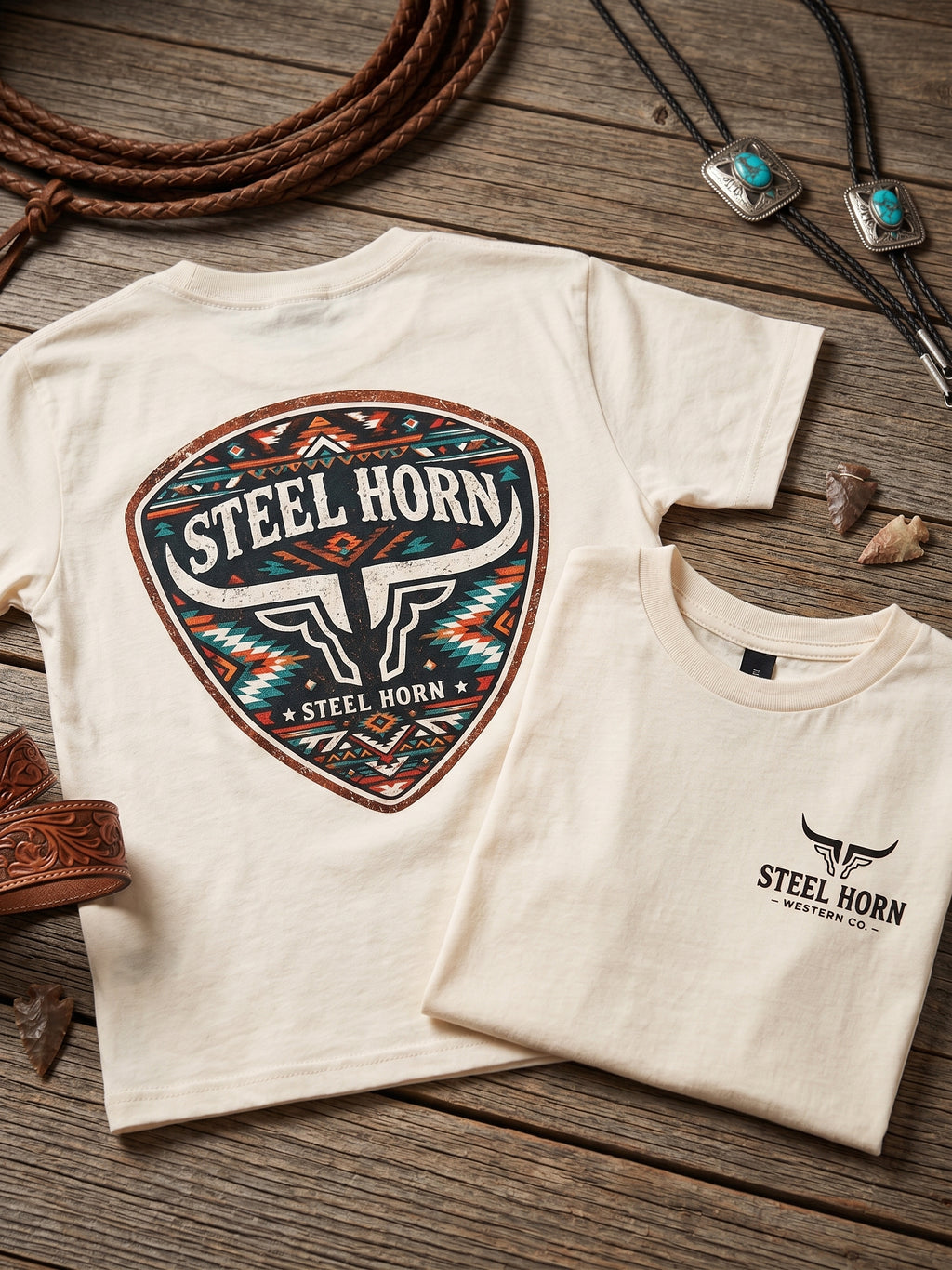 Aztec Steel Horn Logo Kid Tee