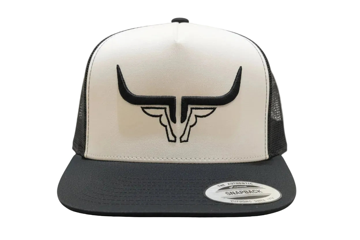 Steel Horn Basic Logo Black-White-Black Hat