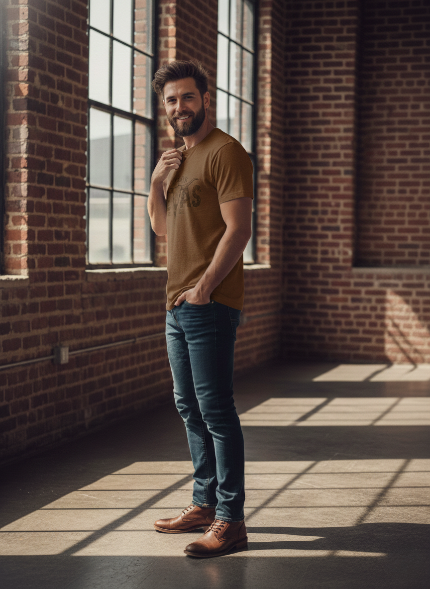 Texas Textured Skull Tee