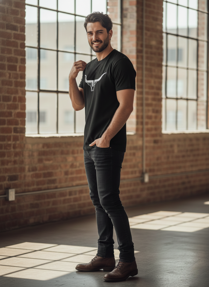 Steel Horn Basic Logo Tee