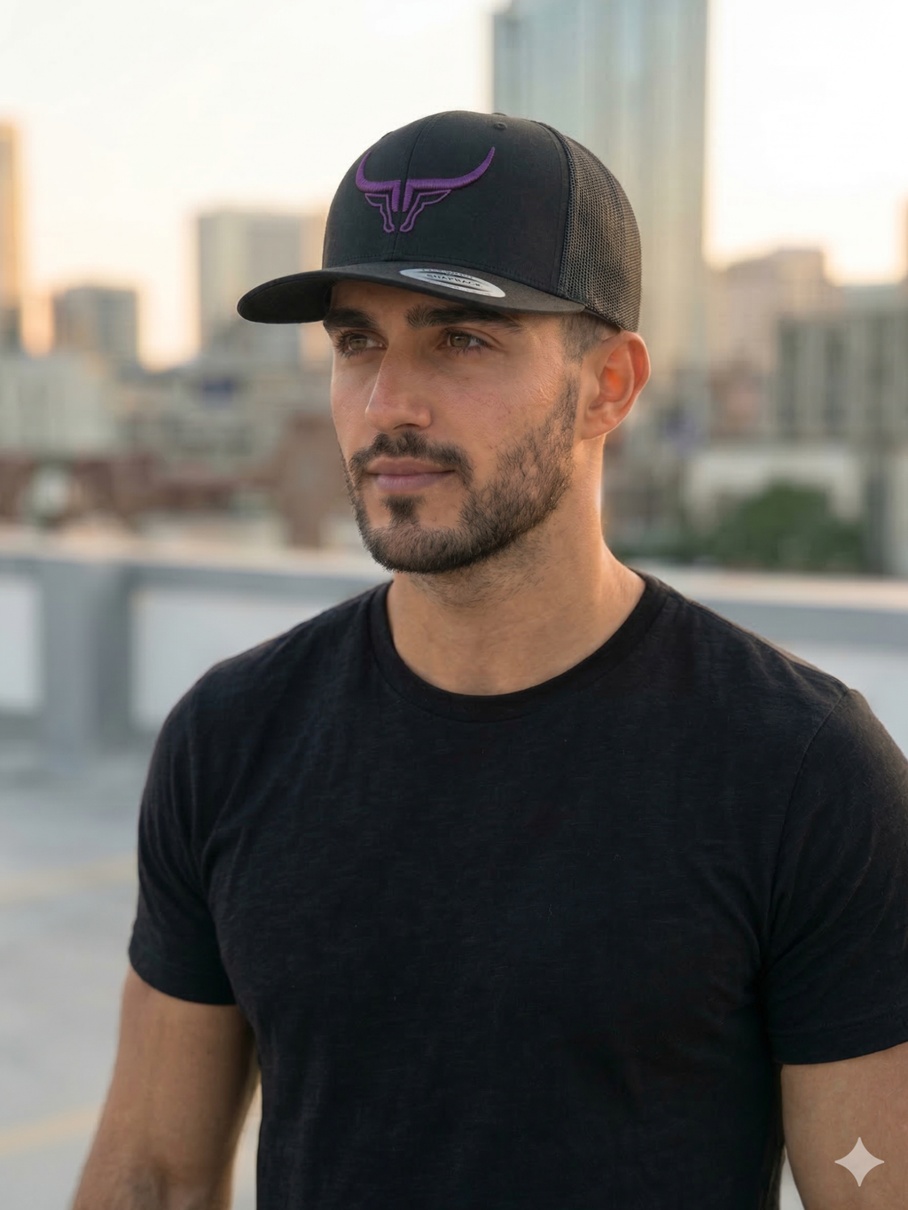 Steel Horn Basic Logo Black - Purple