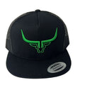 Steel Horn Basic Logo Black-Green Hat