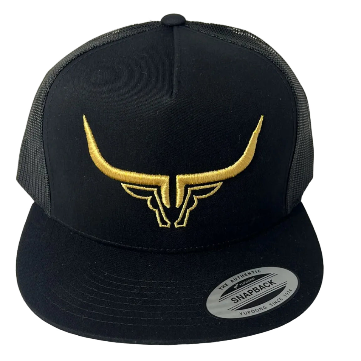 Steel Horn Basic Logo Black-Gold Hat