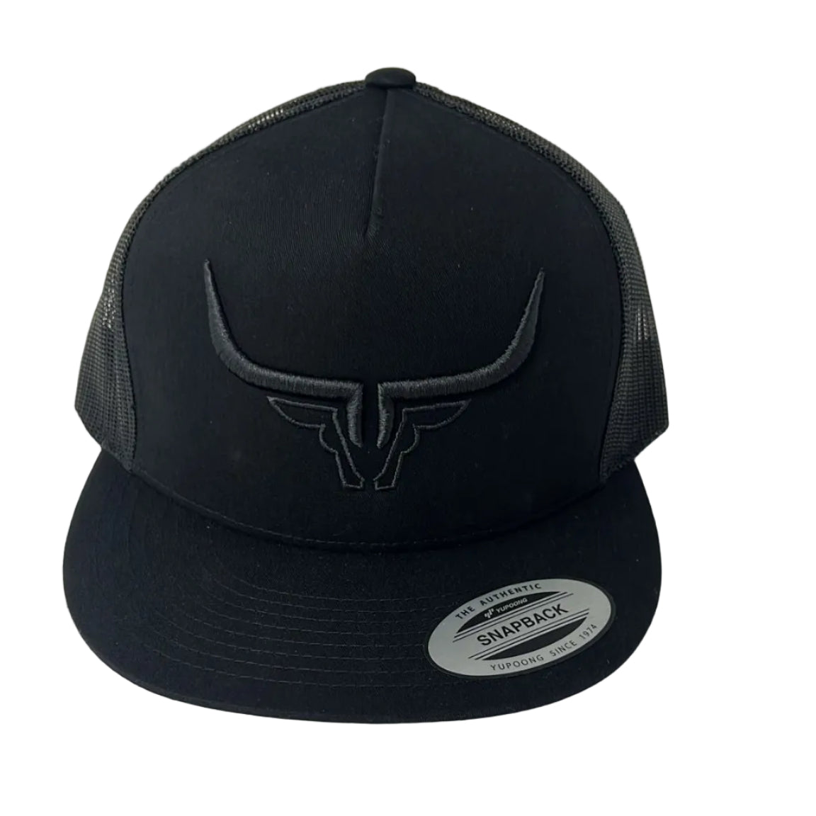 Steel Horn Basic Logo Black-Black Hat