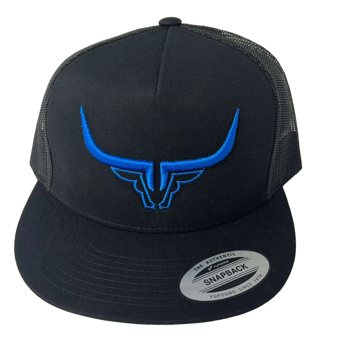 Steel Horn Basic Logo Black-Blue Hat