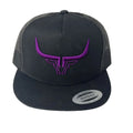 Steel Horn Basic Logo Black-Purple Hat