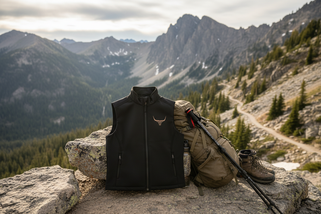 Core Softshell Vest in outdoor setting