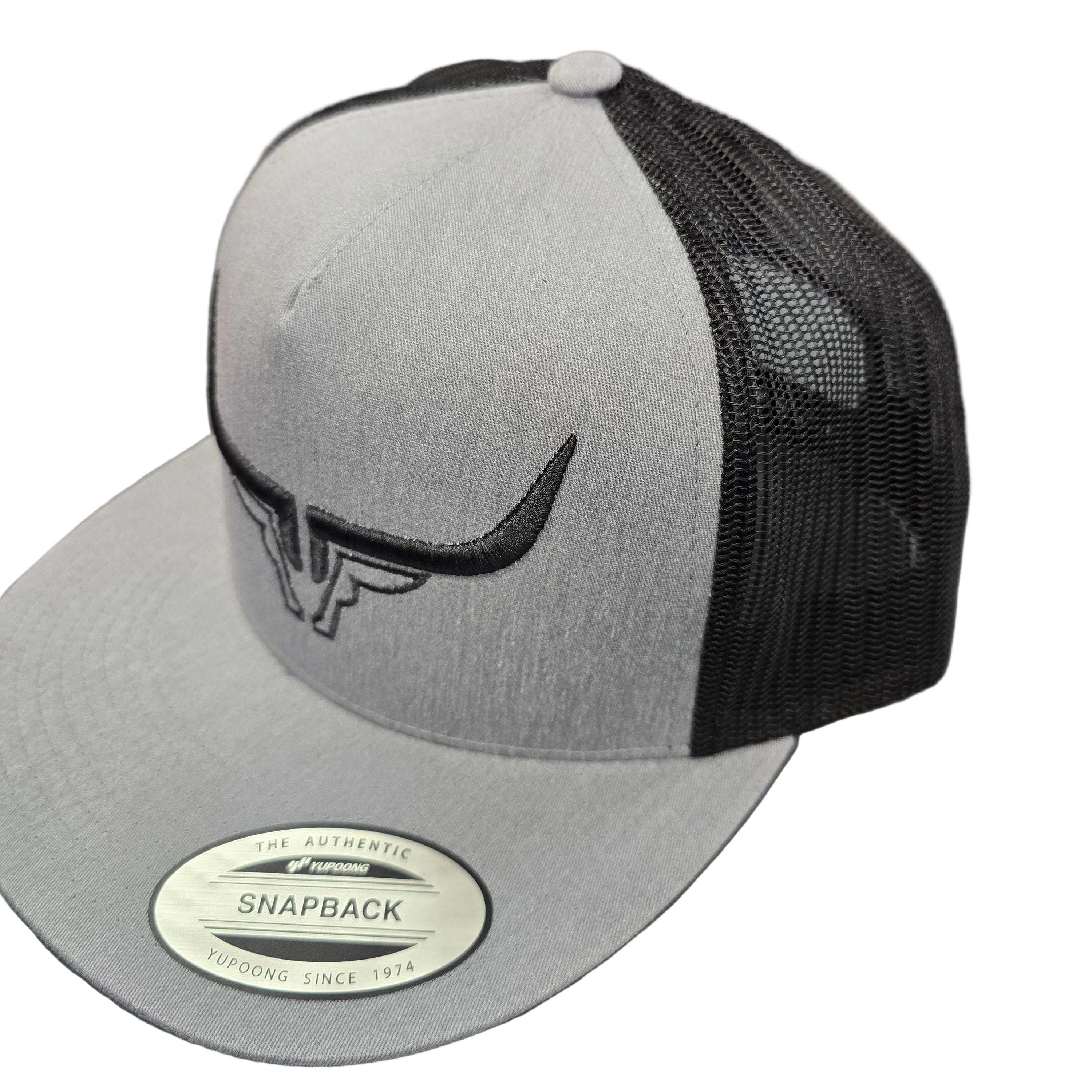Steel Horn Basic Logo Black-Gray-Black Hat
