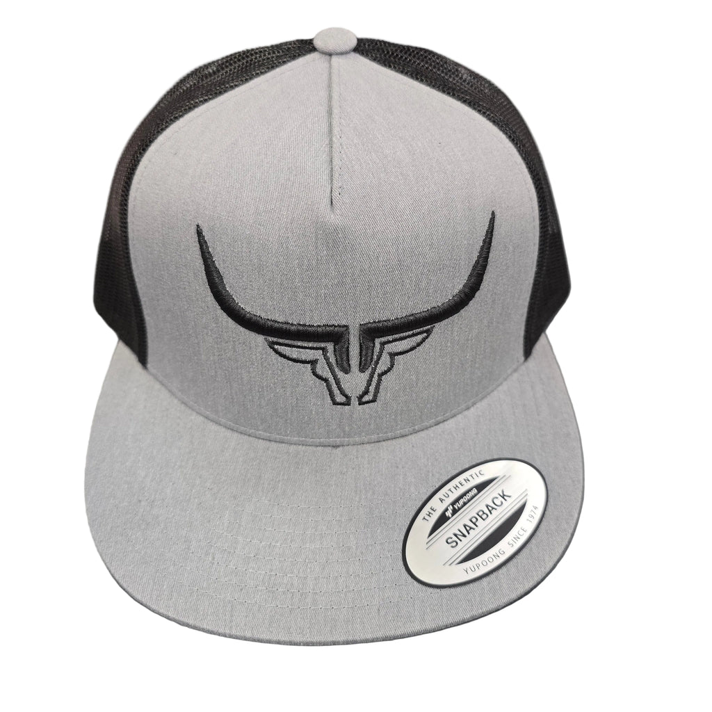 Steel Horn Basic Logo Black-Gray-Black Hat